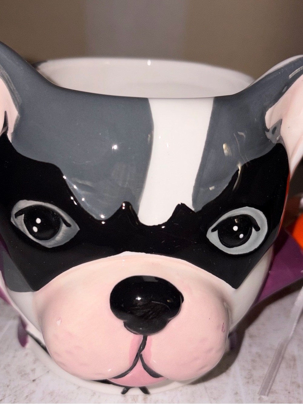 Boston terrier frenchie Halloween bat coffee mug